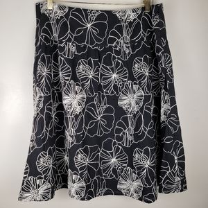 Chicos Embroidered Skirt